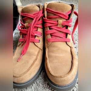 Lightly Used Sorel Kids Brown Boots with Red Laces Boys(SZ-4)